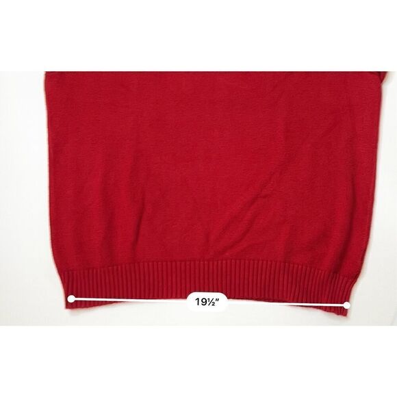 Polo Ralph Lauren Classic Knit Dark Red Crewneck Sweater XL Nice Modern Winter - Picture 5 of 8